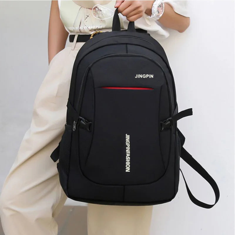 Mochila masculina/feminina -  Bolsa simples de ombro duplo – Versão coreana – Bolsa de viagem para laptop