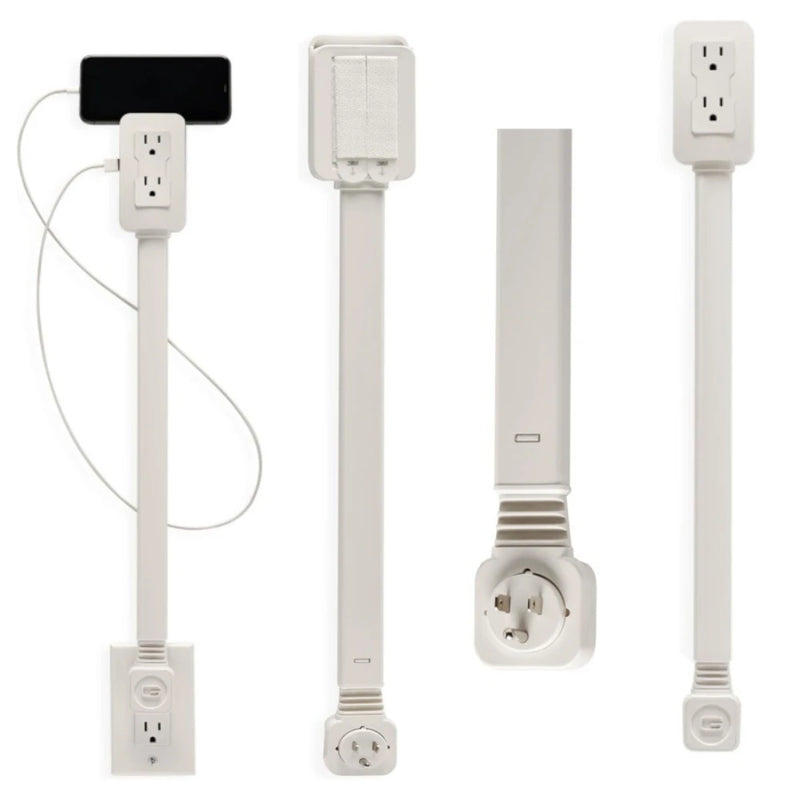 Extensor de tomada retrátil - Adaptador de tomada rotativa para soquetes bloqueados